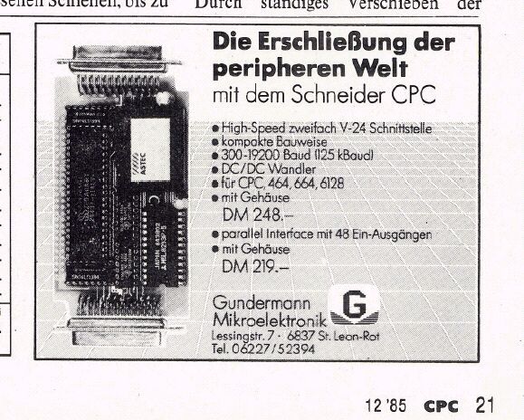 Gundermann Dual RS232 Advert (CPC Schneider International, issue 12-1985, page 21).jpg