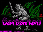 Barbarian ZX Spectrum Loading Screen