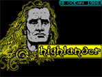 Highlander ZX Spectrum Loading Screen