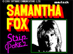 Samantha Fox Strip Poker ZX Spectrum Loading Screen
