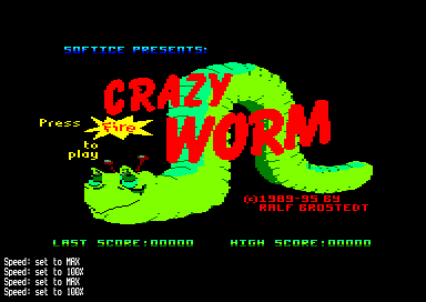 Crazy Worm for the Amstrad CPC
