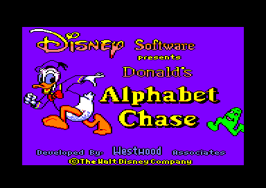 Donalds Alphabet Chase for the Amstrad CPC