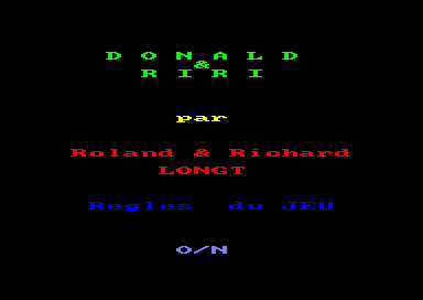 Donald and Riri for the Amstrad CPC