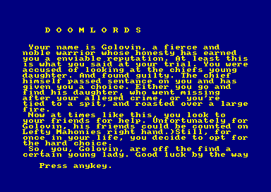 Doomlords for the Amstrad CPC