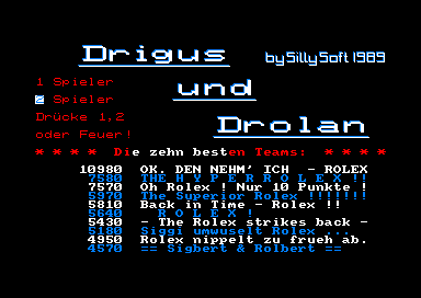 Drigus and Drolan for the Amstrad CPC