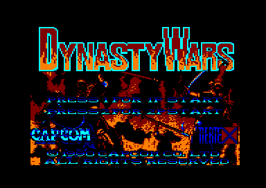 Dynasty Wars for the Amstrad CPC