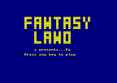 Fantasy Land for the Amstrad CPC