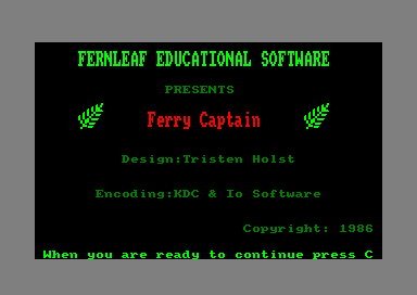Ferry Captain for the Amstrad CPC