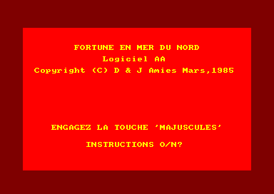 Fortune En Mer Du Nord for the Amstrad CPC