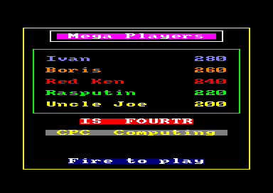 Fourtris for the Amstrad CPC