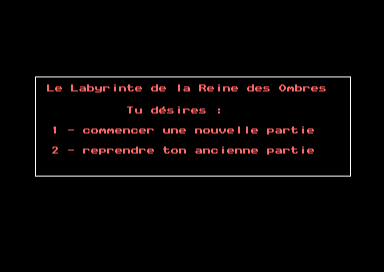 Le Labyrinthe De La Reine Des Ombres for the Amstrad CPC