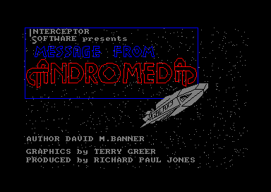 Message from Andromeda for the Amstrad CPC