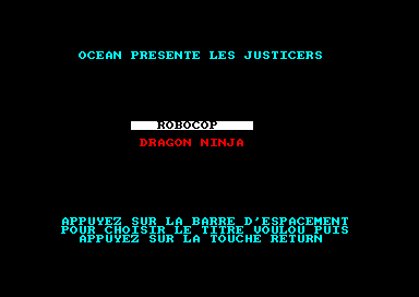 Ocean Presente Les Justicers for the Amstrad CPC
