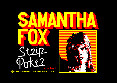 Samantha Fox Strip Poker for the Amstrad CPC