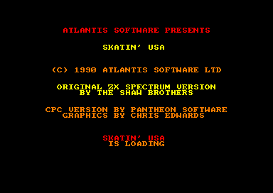 Skatin USA for the Amstrad CPC