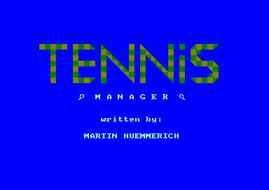 Tennis Manager for the Amstrad CPC