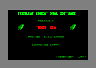Thorn Sea for the Amstrad CPC