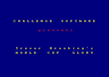 Trevor Brookings : World Cup Glory for the Amstrad CPC