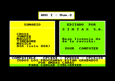Your Computer Issue 2 for the Amstrad CPC