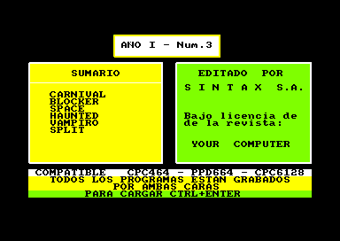 Your Computer Issue 3 for the Amstrad CPC