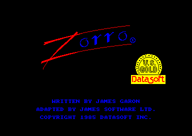 Zorro for the Amstrad CPC